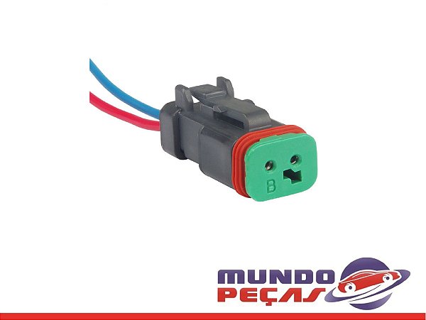 Chicote Linha Deustch Agricola Caminhões Ônibus - 2 Vias - Fêmea