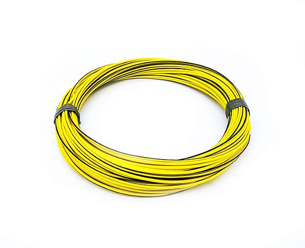 Fio Cabinho Flexível Listrado Amarelo/Preto 1,00mm Cobre TC CABOS