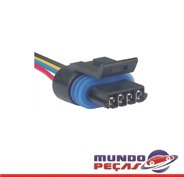 Chicote do Auador da Marcha Lenta Rochester/marelli Todos Os Veículos Efi/mpfi Sensor de Fluxo de Massa de Ar Linha Gm Módulo Hei Para Veiculos Efi Atuador Iac Gm 7450 e 7451 - 4 Vias - Fêmea - Uni