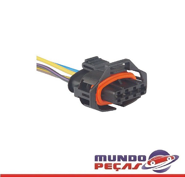 Chicote Bobina Corsa Vectra 16v Gm 0221.503.011 Bosch Sensor Pressão Ap S-10 Blazer 2.2 97 Flange Bomba de Combustivel Sup. Tiida Livina Flex Sensor Map Kia Bongo - 4 Vias - Fêmea - Uni