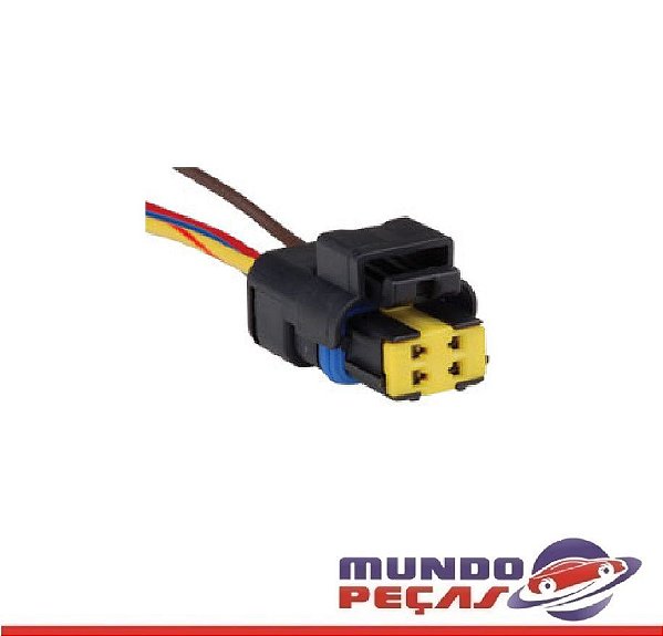 Chicote do Sensor Temperatura Fiat Linha Sigma - 4 Vias - Fêmea - Uni