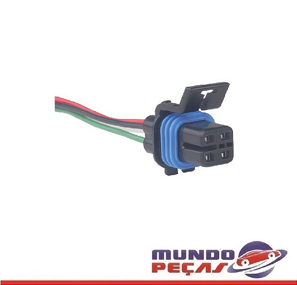 Chicote Superior da Flange da Bomba de Combustivel S-10 Blazer 2.2 4.3 V6 Ranger Sonda Lambda Gm - 4 Vias - Fêmea - Uni