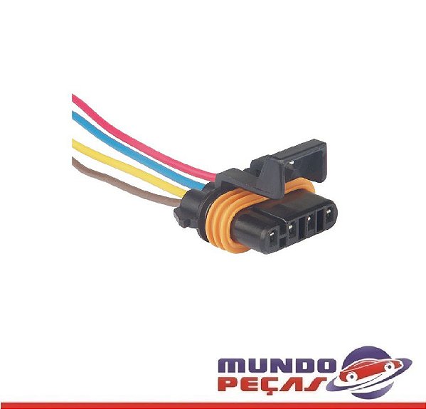 Chicote da Sonda Lambda Gm Jac Chery Lifan - 4 Vias - Fêmea - Uni