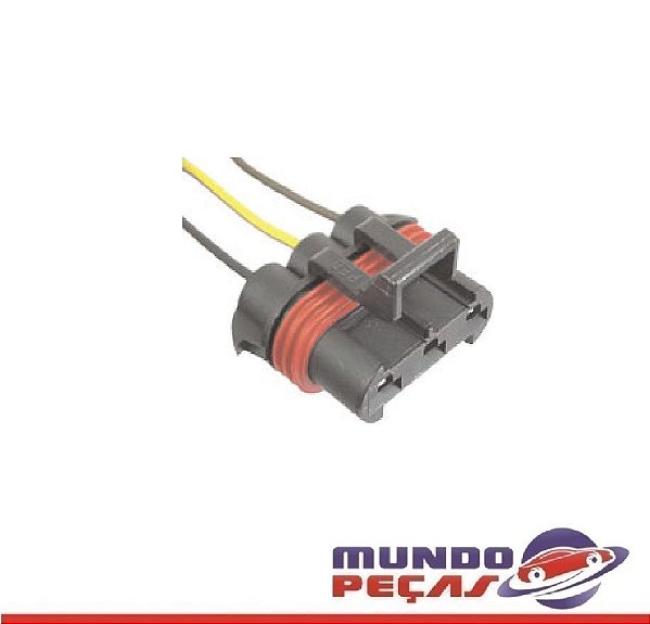 Chicote do Eletroventilador Astra 99/... Blazer S-10 Vectra - 3 Vias - Macho