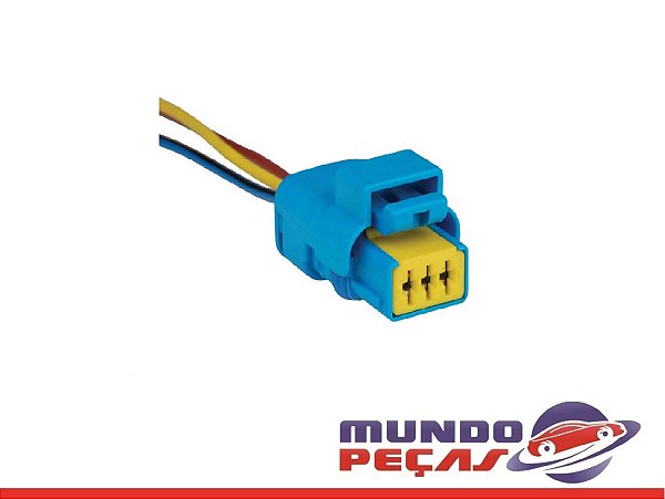 Chicote do Sensor Eletr. do Ar Cond Peugeot Citroen Audi - 3 Vias - Fêmea
