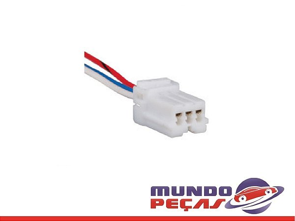 Chicote do Termostato Original Palio Novo Palio Fire Strada Idea Luz de Teto Palio - 3 Vias - Fêmea