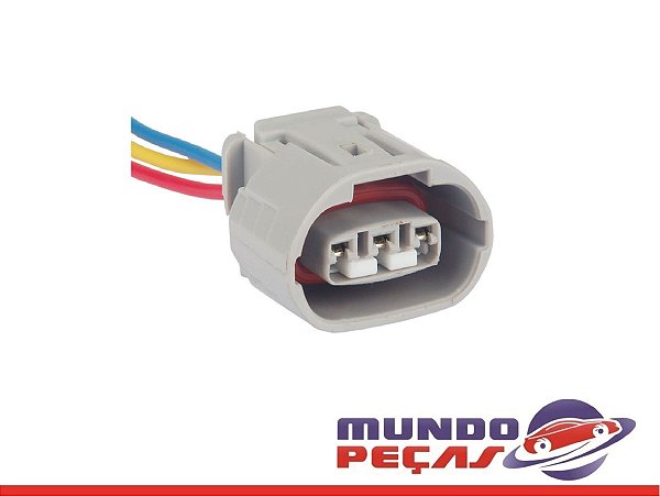 Chicote do Regulador de Voltagem Honda Toyota - 3 Vias - Fêmea