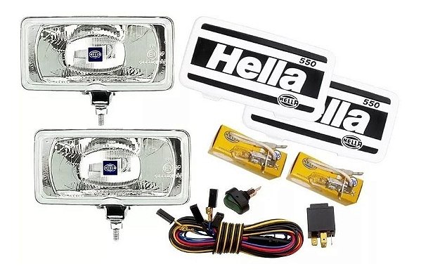 Par Farol Milha Auxiliar Hella 550 German Look Porsche Gol