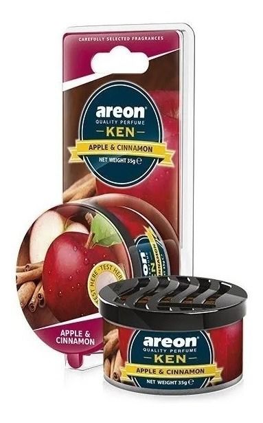 Aromatizante Carro Areon Ken Apple Cinnamon Maçã Canela Top