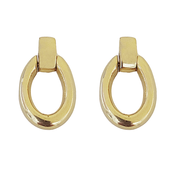 Brinco de prata 925 com banho de ouro amarelo