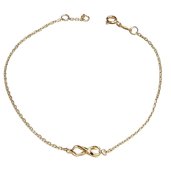 Pulseira de ouro 18k com infinito