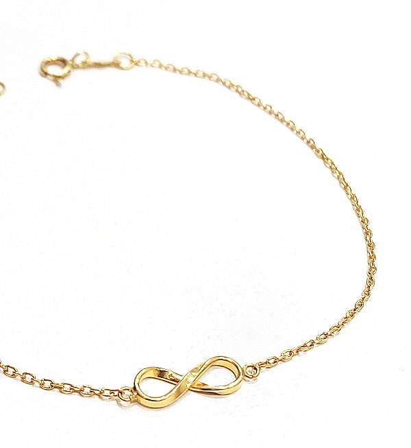 Pulseira adulto de ouro 18k infinito