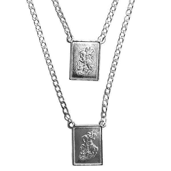 Escapulário São Jorge em prata 925
