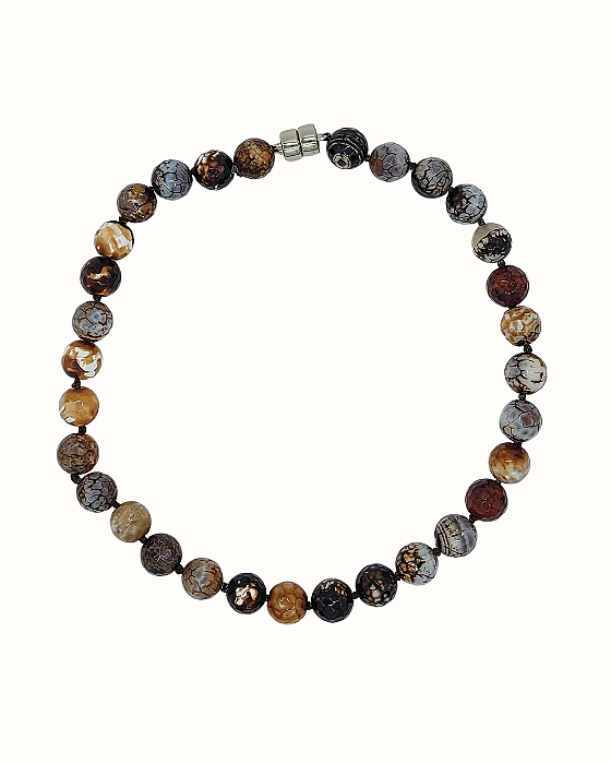 Colar Curto de Jaspe com Fecho de Ímã