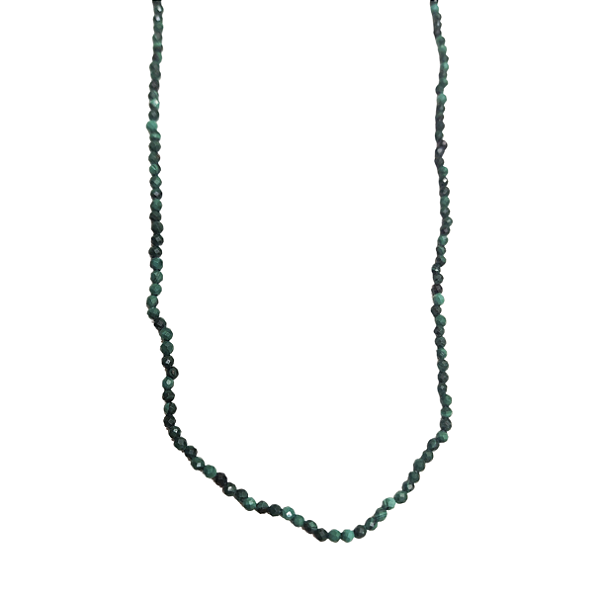 Colar 45cm com pedra natural malaquita