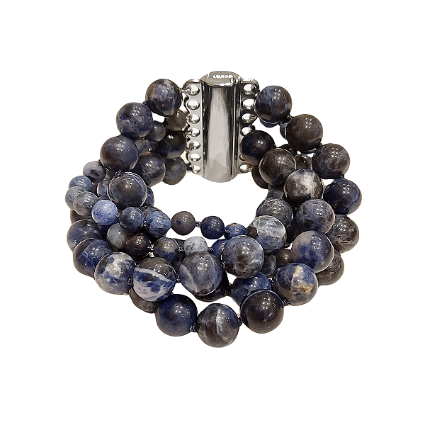 Pulseira 5 fios de pedra natural sodalita