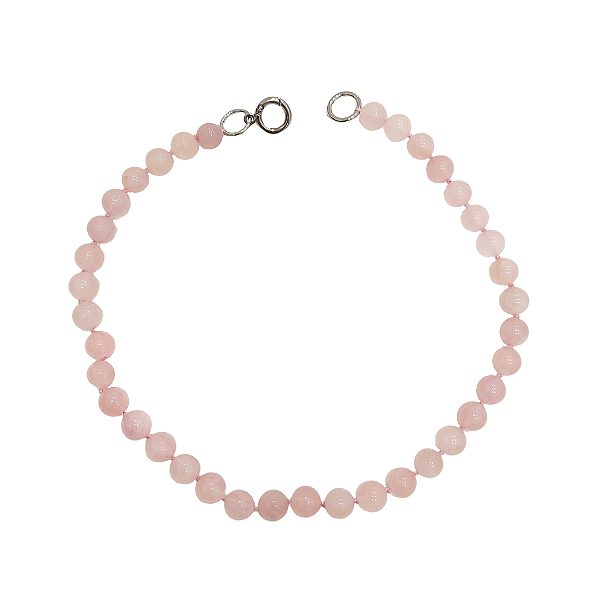 Colar 56cm de quartzo rosa
