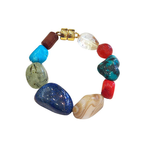 Pulseira de 20cm com pedras naturais
