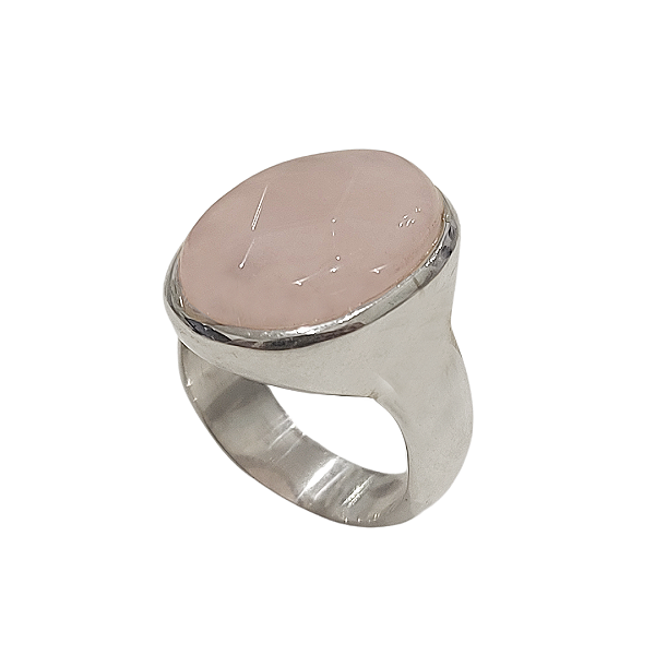 Anel em prata 925 com quartzo oval