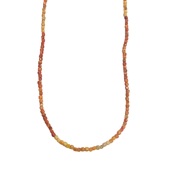 Colar 75cm de coral laranja