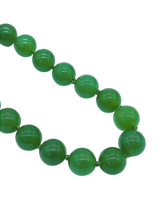 Colar de Ágata Verde com Fecho de Boia