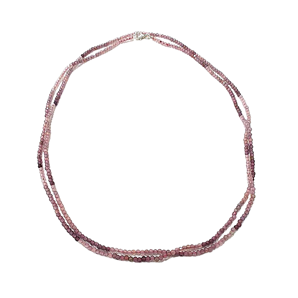Colar 82cm de espinélio rosa