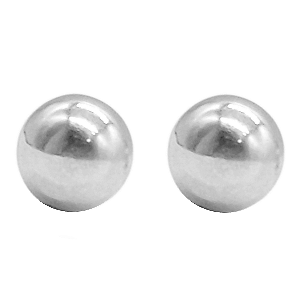 Brinco bola 10mm de prata 925 polida
