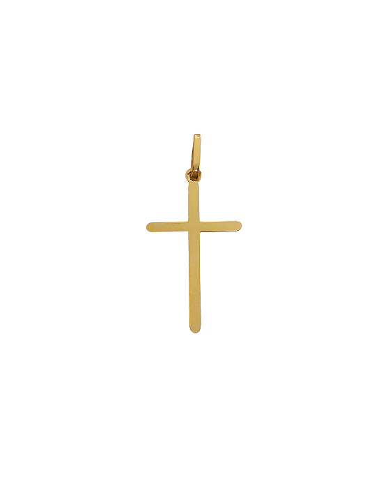 Pingente de Cruz Minimalista em Ouro
