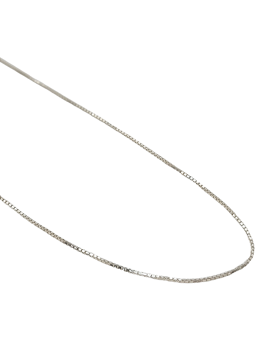 Corrente Veneziana Fina em Prata 40cm