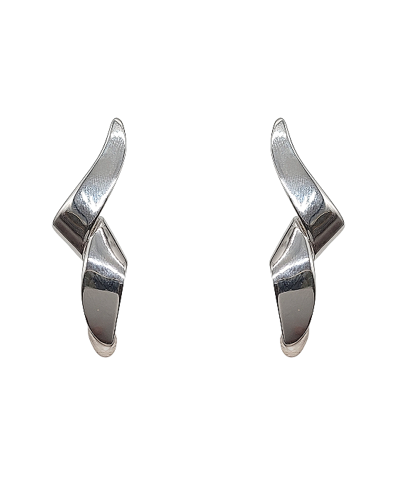 Brinco de Prata Torcido e Chapado