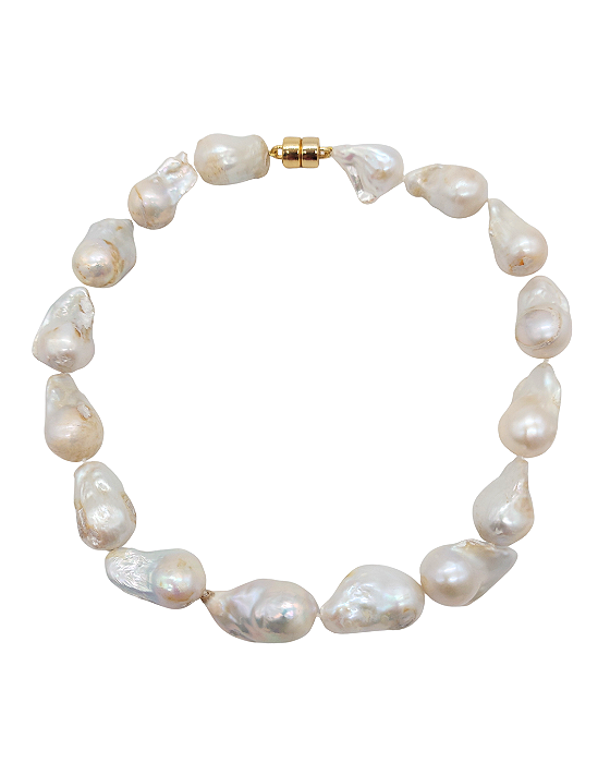 Colar de Pérola Barroca com Fecho de Ímã