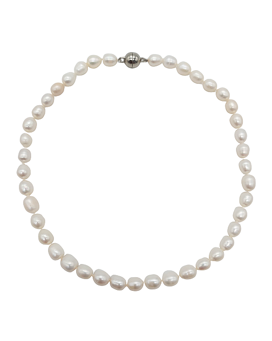 Colar Curto de Pérolas com Fecho de Ímã