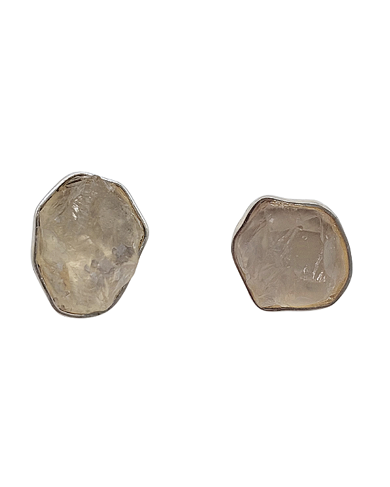 Brinco de Prata com Cristal Bruto