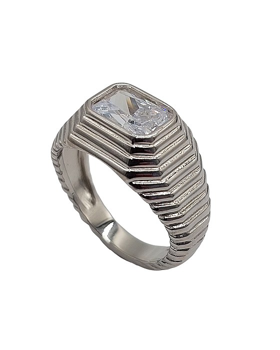 Anel de Prata com Cristal