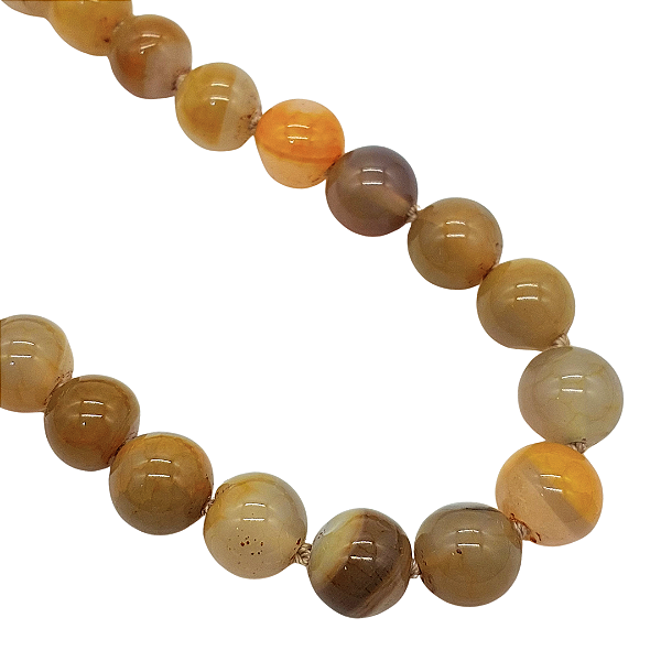 Colar de Ágata com Fecho de Ímã Amarelo