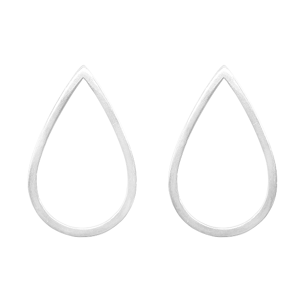 Brinco Prata 925 Gota Vazada