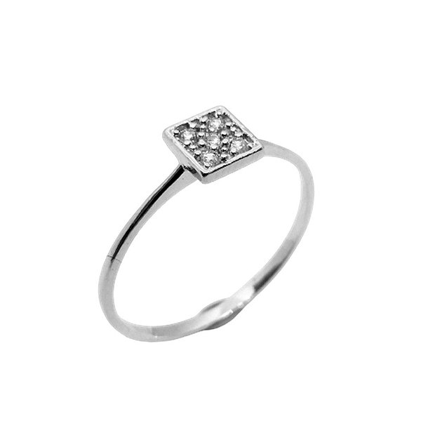 Anel  de Prata 925 com Zircônias