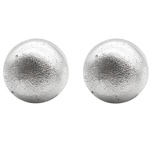 Brinco 15mm de Prata Bola Fosca