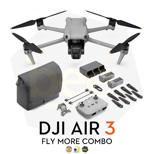 Drone DJI Air 3 Fly More Combo (DJI RC-N2) Anatel (BR)