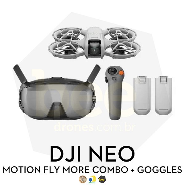 Drone DJI Neo Fly More Combo com Motion 3 + Goggles N3 ANATEL