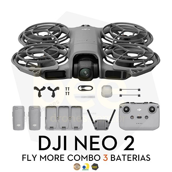 Drone DJI Neo 2 Fly More Combo (Com Controle) 3 Baterias - BR Anatel