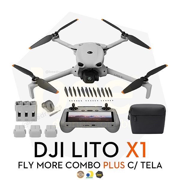 Drone DJI Lito X1 Fly More Combo Plus (Com tela) Anatel BR - DJI084