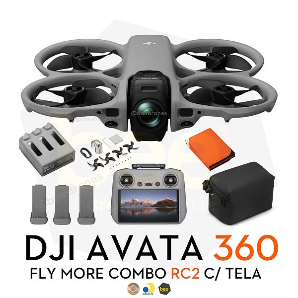 Drone DJI Avata 360 Fly More Combo (com tela) - Anatel BR