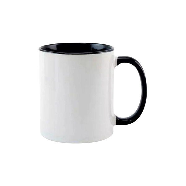 Caneca Cerâmica Alça Interior Preta Para Sublimação LIVE 325ml (457)