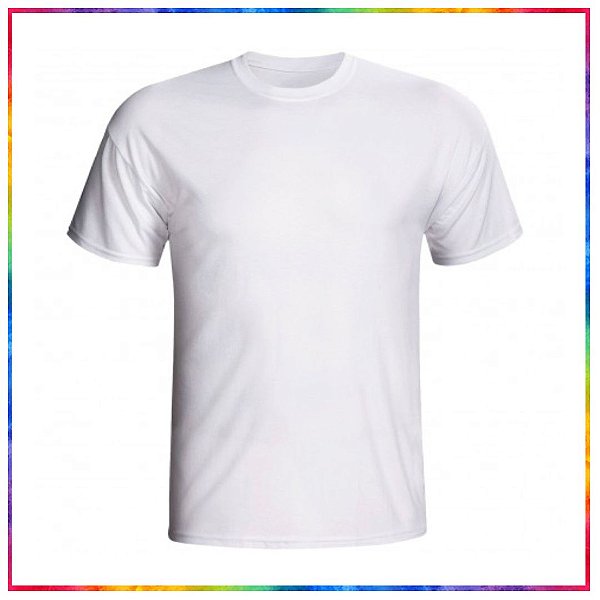 CAMISETA BRANCA 100% POLIESTER PARA SUBLIMAÇÃO TAMANHOS 10 UNIDADES