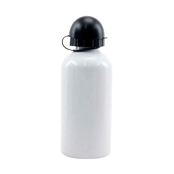 Garrafa Alumínio Squeeze Branco Tampa Bola Para Sublimação Live 600 Ml (1081)