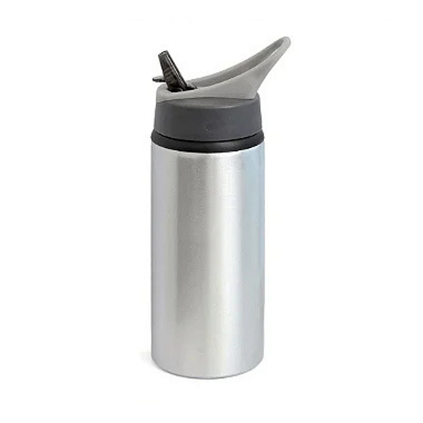 Garrafa Aluminio Squeeze Prata 600ml Sport Para Sublimação JKB (10010)