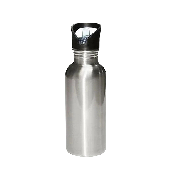 Garrafa Aluminio Squeeze Prata 600ml Para Sublimação LIVE (2980)