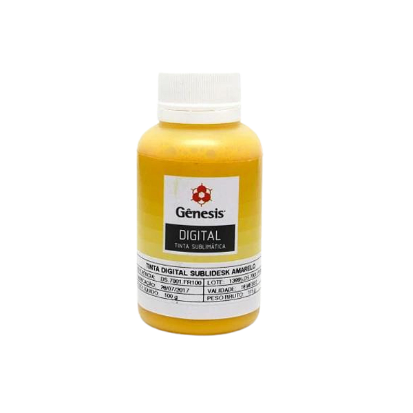 Refil De Tinta Sublimatica Genesis Sublidesc  Amarelo Epson  100ML (DS.7001)