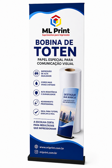 Bobina de Papel Cartão Lama 350g ML Print para totem elíptico – foto 3